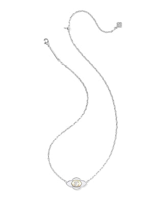Kendra Scott Jewelry - Necklaces Abbie Silver Medallion Short Pendant Necklace White Mix