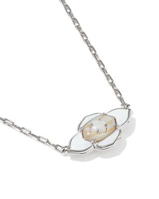 Kendra Scott Jewelry - Necklaces Abbie Silver Medallion Short Pendant Necklace White Mix
