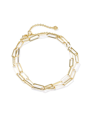 Kendra Scott Jewelry - Necklaces Ainsley Gold Convertible Chain Necklace White Mix