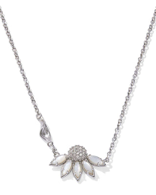 Kendra Scott Jewelry - Necklaces Anya Flower Silver Short Pendant Necklace Ivory Mix