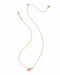 Kendra Scott Jewelry - Necklaces Ari Heart Arrow Gold Short Pendant Necklace Pink Opalescent Resin