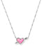 Kendra Scott Jewelry - Necklaces Ari Heart Arrow Silver Short Pendant Necklace Pink Opalescent Resin