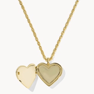 Kendra Scott Jewelry - Necklaces Ari Heart Gold Puff Locket Ivory MOP
