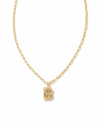 Kendra Scott Jewelry - Necklaces B Crystal Letter Pendant Necklace Gold
