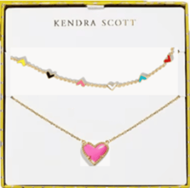 Kendra Scott Jewelry - Necklaces Boxed Ari Haven Heart Necklace Gift Set Gold Neon Pink
