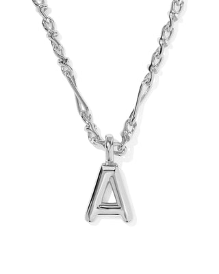 Kendra Scott Jewelry - Necklaces Bubble Letter A Silver Short Pendant
