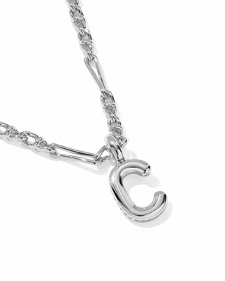 Kendra Scott Jewelry - Necklaces Bubble Letter C Silver Short Pendant