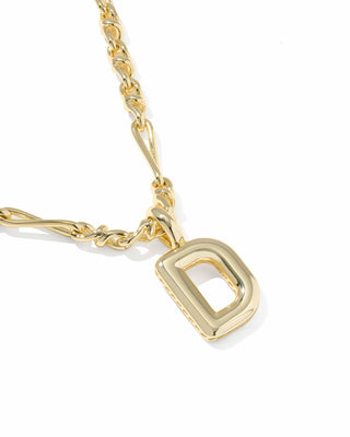 Kendra Scott Jewelry - Necklaces Bubble Letter D Gold Short Pendant