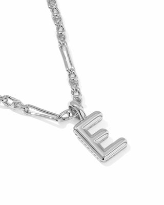 Kendra Scott Jewelry - Necklaces Bubble Letter E Silver Short Pendant