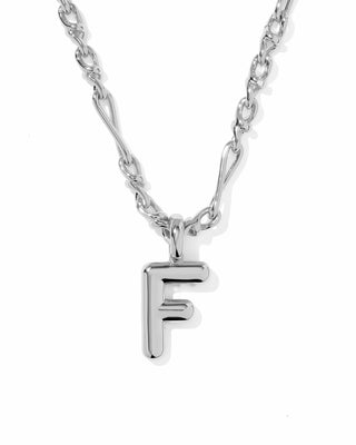 Kendra Scott Jewelry - Necklaces Bubble Letter F Silver Short Pendant