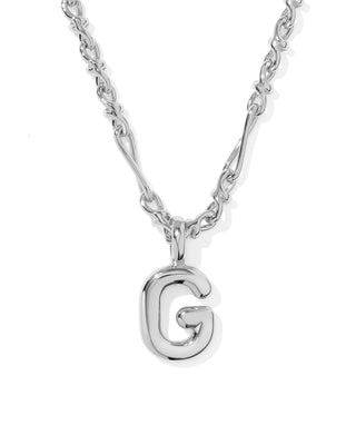 Kendra Scott Jewelry - Necklaces Bubble Letter G Silver Short Pendant