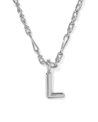 Kendra Scott Jewelry - Necklaces Bubble Letter L Silver Short Pendant