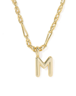 Kendra Scott Jewelry - Necklaces Bubble Letter M Gold Short Pendant