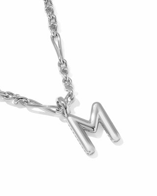 Kendra Scott Jewelry - Necklaces Bubble Letter M Silver Short Pendant