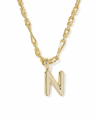 Kendra Scott Jewelry - Necklaces Bubble Letter N Gold Short Pendant