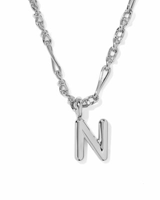 Kendra Scott Jewelry - Necklaces Bubble Letter N Silver Short Pendant