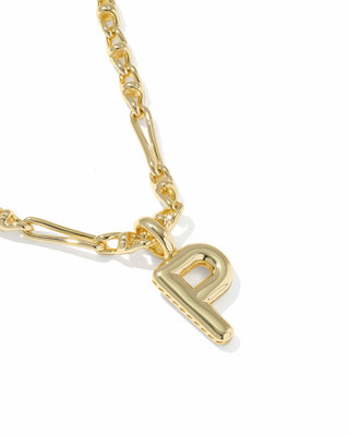 Kendra Scott Jewelry - Necklaces Bubble Letter P Gold Short Pendant