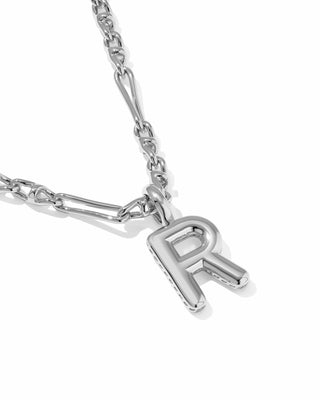 Kendra Scott Jewelry - Necklaces Bubble Letter R Silver Short Pendant