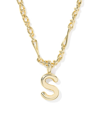 Kendra Scott Jewelry - Necklaces Bubble Letter S Gold Short Pendant