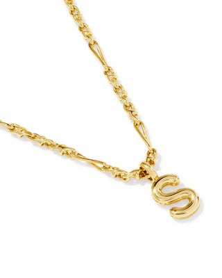 Kendra Scott Jewelry - Necklaces Bubble Letter S Gold Short Pendant