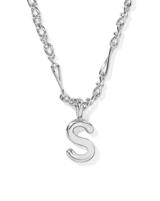 Kendra Scott Jewelry - Necklaces Bubble Letter S Silver Short Pendant