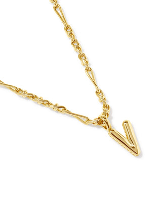 Kendra Scott Jewelry - Necklaces Bubble Letter V Gold Short Pendant
