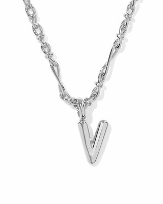 Kendra Scott Jewelry - Necklaces Bubble Letter V Silver Short Pendant