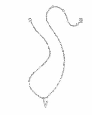 Kendra Scott Jewelry - Necklaces Bubble Letter V Silver Short Pendant