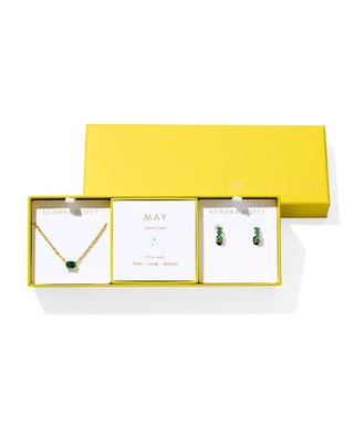 Kendra Scott Jewelry - Necklaces Cailin Birthstone Gift Set Gold Green Crystal