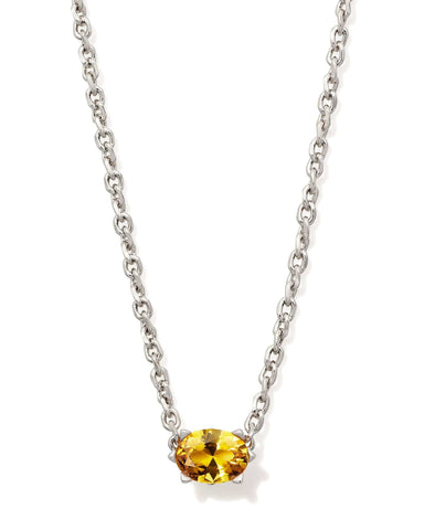 Kendra Scott Jewelry - Necklaces Cailin Golden Yellow Crystal Pendant Necklace Silver