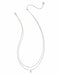 Kendra Scott Jewelry - Necklaces Cailin Multi Strand White Crystal Pendant Necklace Gold or Silver