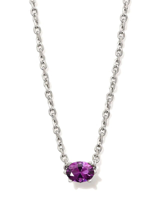 Kendra Scott Jewelry - Necklaces Cailin Purple Crystal Pendant Necklace Silver