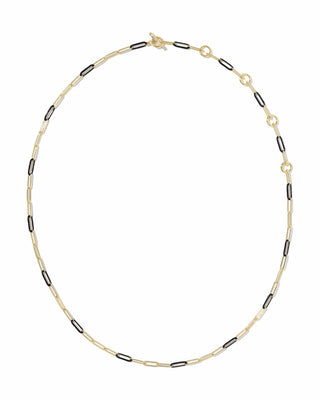 Kendra Scott Jewelry - Necklaces Courtney Gold Enamel Link & Chain Necklace Black