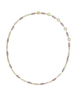 Kendra Scott Jewelry - Necklaces Courtney Gold Enamel Link & Chain Necklace Burgundy