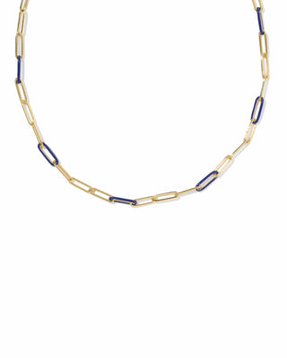 Kendra Scott Jewelry - Necklaces Courtney Gold Enamel Link & Chain Necklace Dark Blue