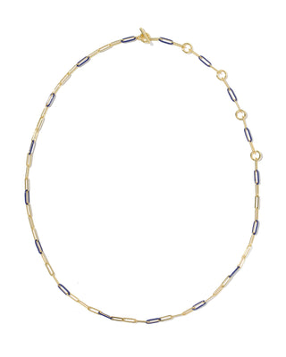 Kendra Scott Jewelry - Necklaces Courtney Gold Enamel Link & Chain Necklace Dark Blue