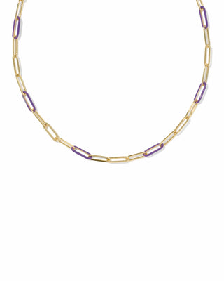 Kendra Scott Jewelry - Necklaces Courtney Gold Enamel Link & Chain Necklace Purple