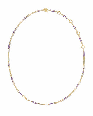 Kendra Scott Jewelry - Necklaces Courtney Gold Enamel Link & Chain Necklace Purple