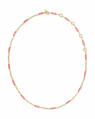 Kendra Scott Jewelry - Necklaces Courtney Gold Enamel Link & Chain Necklace Red