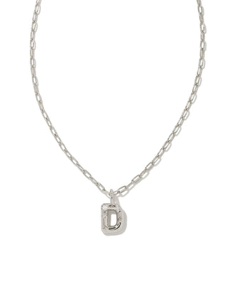 Kendra Scott Jewelry - Necklaces D Crystal Letter Pendant Necklace Silver
