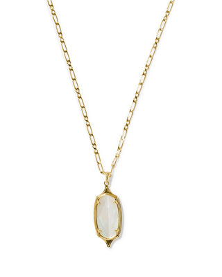 Kendra Scott Jewelry - Necklaces Dani Stepped Frame Gold Long Pendant Necklace Ivory MOP