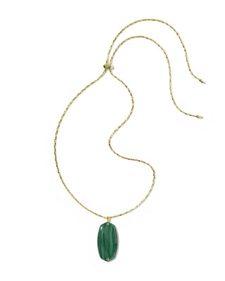 Kendra Scott Jewelry - Necklaces Danielle Riveted Gold Long Pendant Green Malachite