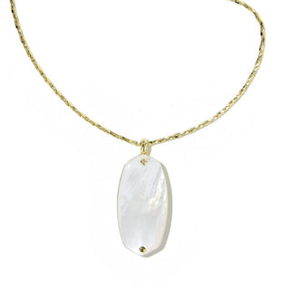 Kendra Scott Jewelry - Necklaces Danielle Riveted Gold Long Pendant Ivory MOP
