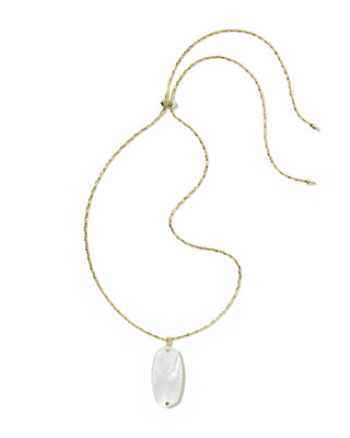 Kendra Scott Jewelry - Necklaces Danielle Riveted Gold Long Pendant Ivory MOP