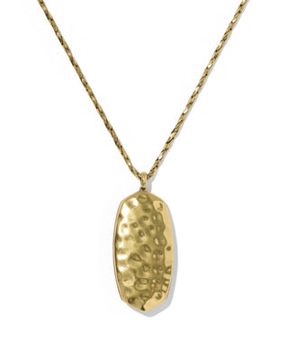 Kendra Scott Jewelry - Necklaces Danielle Riveted Gold Long Pendant Variegated Orange Banded Agate