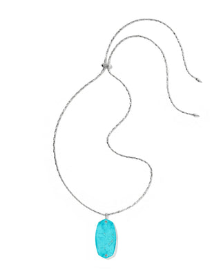Kendra Scott Jewelry - Necklaces Danielle Riveted Silver Long Pendant Variegated Turq