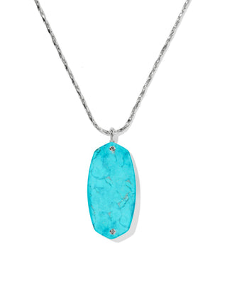 Kendra Scott Jewelry - Necklaces Danielle Riveted Silver Long Pendant Variegated Turq