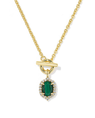 Kendra Scott Jewelry - Necklaces Daphne Crystal Frame Gold Toggle Necklace Green Malachite