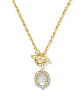 Kendra Scott Jewelry - Necklaces Daphne Crystal Frame Gold Toggle Necklace Ivory MOP
