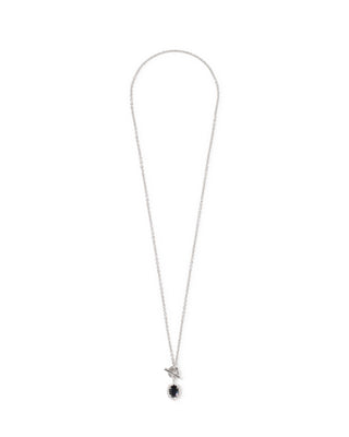 Kendra Scott Jewelry - Necklaces Daphne Crystal Frame Silver Toggle Necklace Dark Indigo Illusion